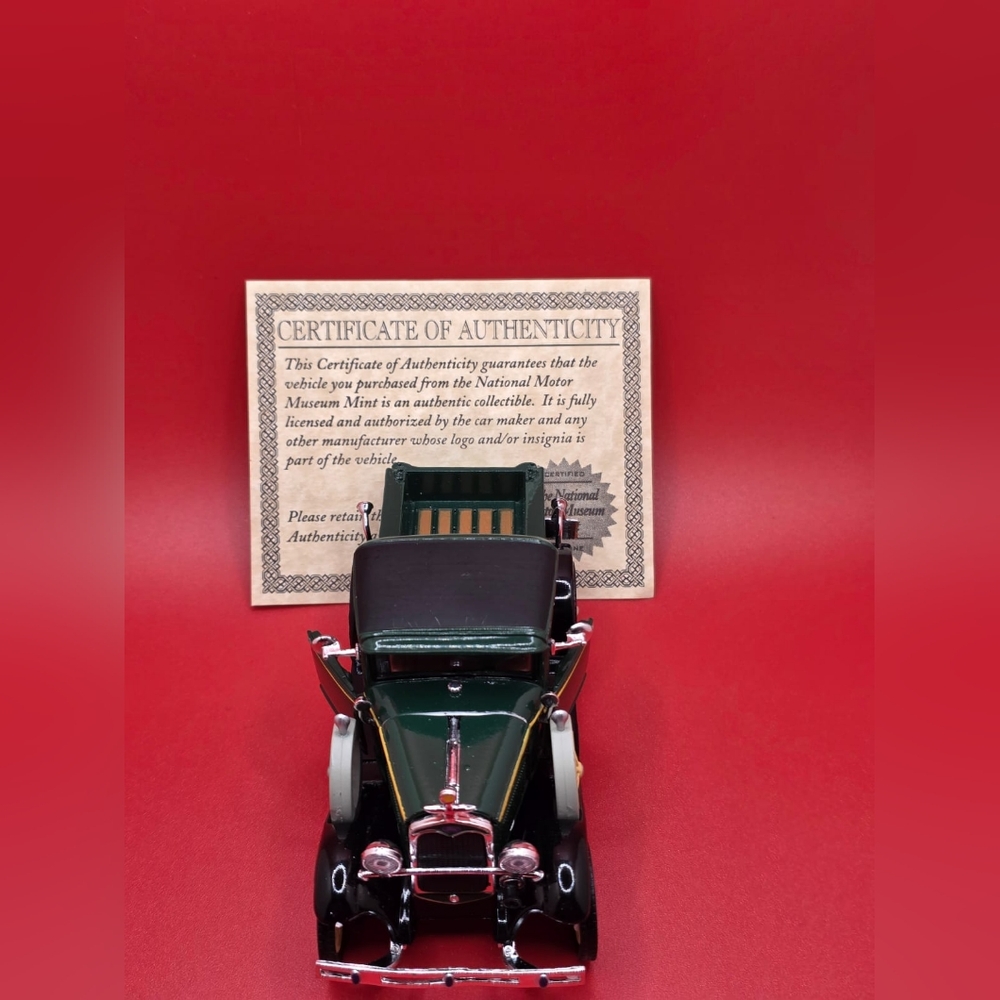 Vintage Green Model Car with Certificate Ford